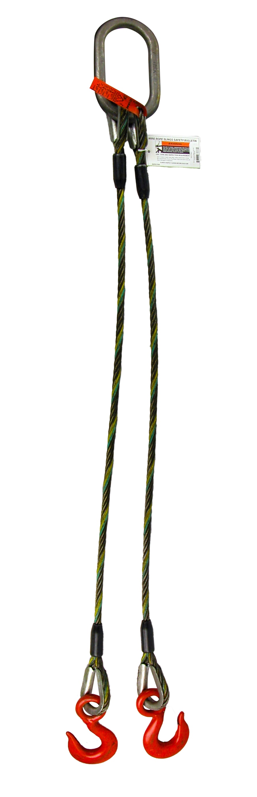 Lift-All&reg; Permaloc&reg; 582LBX16 2-Leg Bridle Domestic Wire Rope Sling, 5/8 in Dia Wire Rope, 16 ft L, Steel