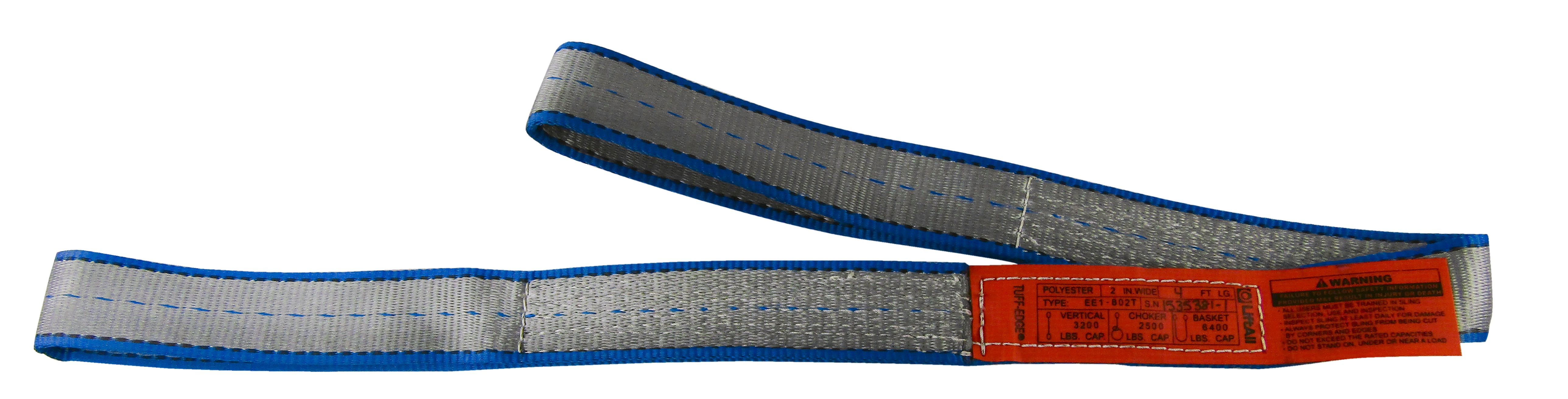 Lift-All&reg; Webmaster&reg; 1600 EN1802NX4 Type 5 Endless Web Sling, 4 ft L x 2 in W, 6400 lb, Nylon
