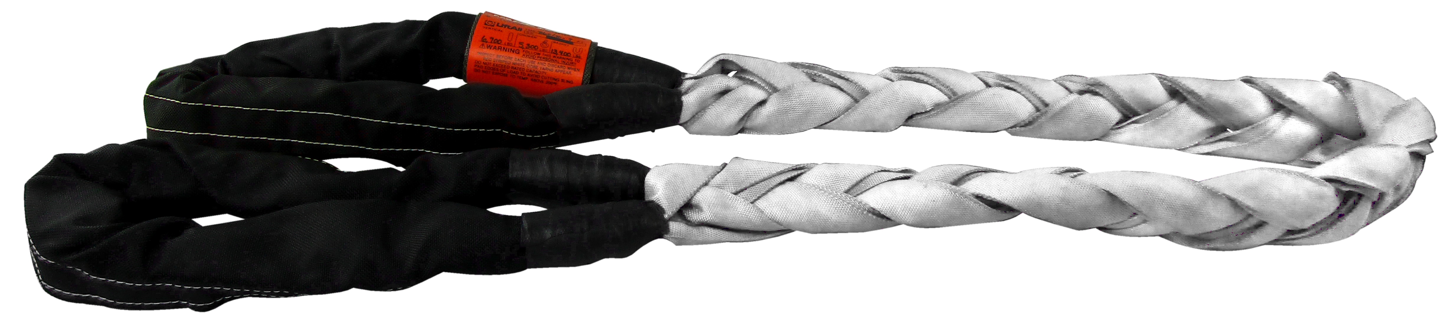Lift-All&reg; B6E180X12 B6E180 Endless Tuflex Round Slings, 7 ft L, 42800 lb, Polyester, White