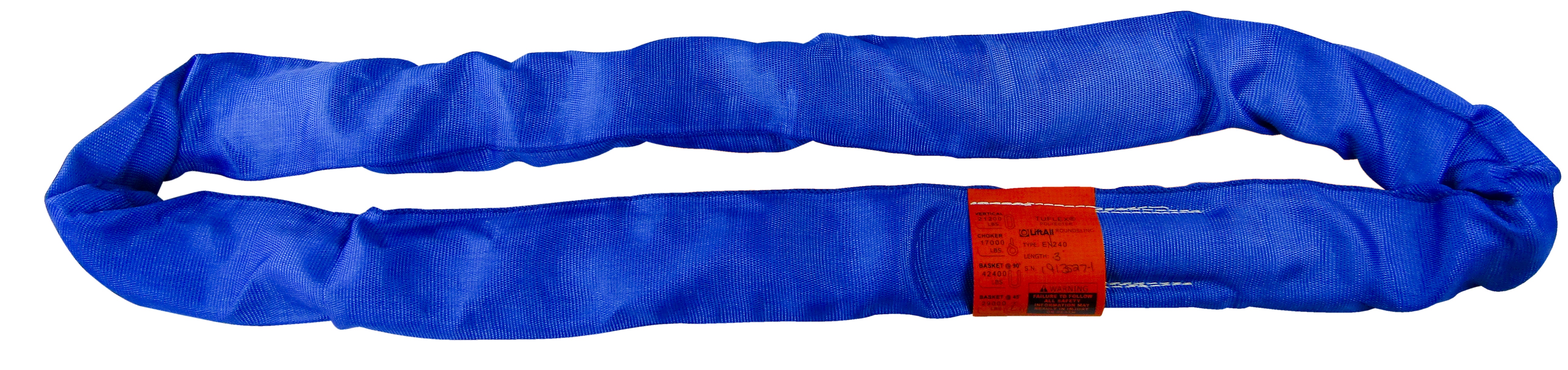 Lift-All&reg; Tuflex&trade; EN30X2 Endless Round Sling, 2 ft L, 2600 lb, Polyester, Purple