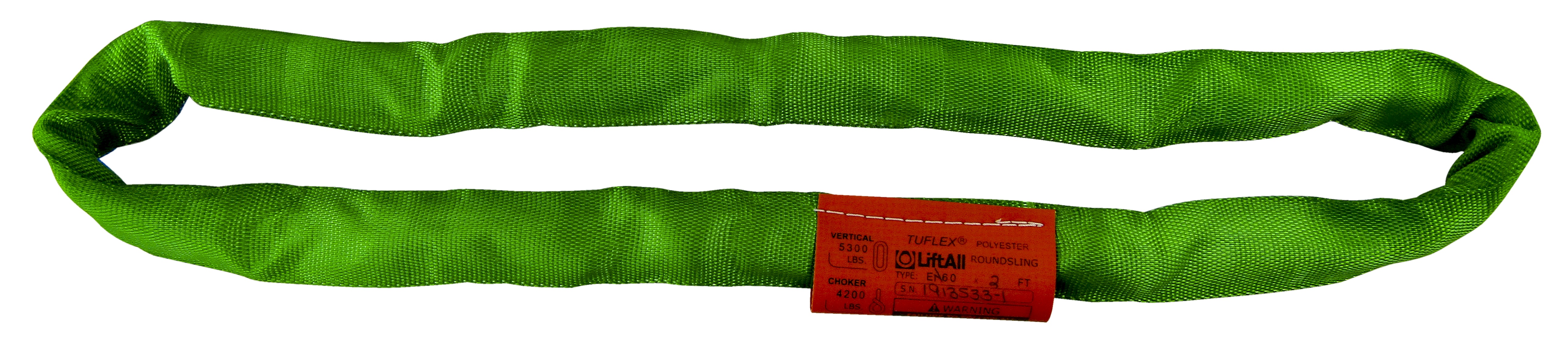 Lift-All&reg; Tuflex&trade; EN180X4 Endless Round Sling, 4 ft L, 16800 lb, Polyester, White