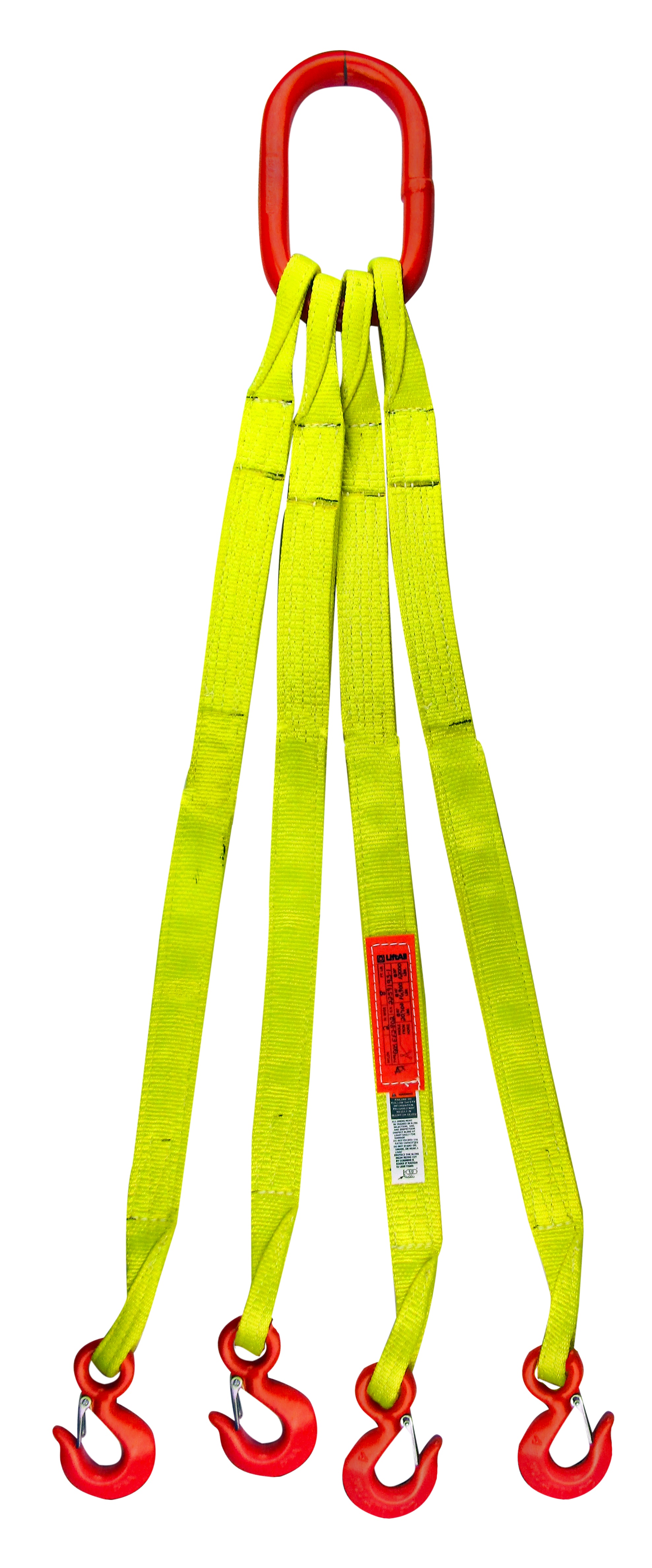 Lift-All&reg; Webmaster&reg; 1600 EE2801NFX3 Eye and Flat Eye Web Sling, 3 ft L x 1 in W, 3200 lb, Nylon