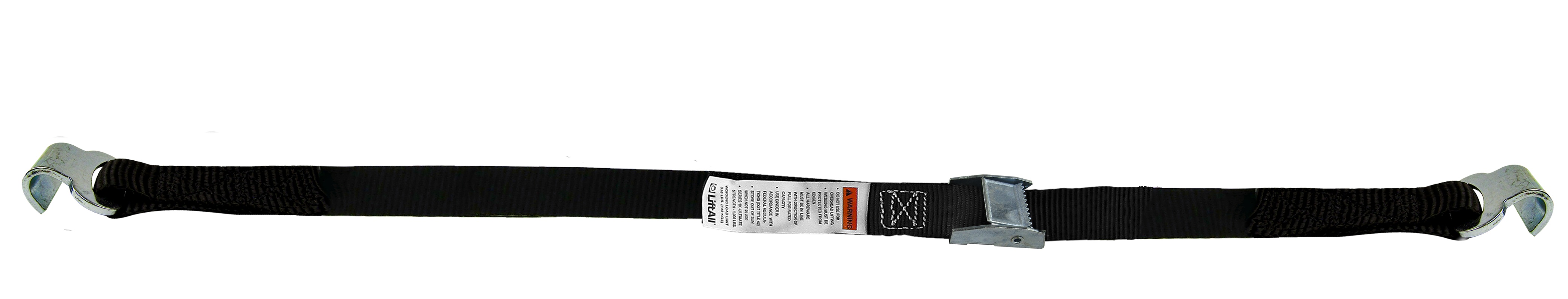 Lift-All&reg; LoadHugger&reg; 61001 Winch Strap, 27 ft L x 2 in W, 3300 lb Load, Polyester Strap, Flat Hook End Style