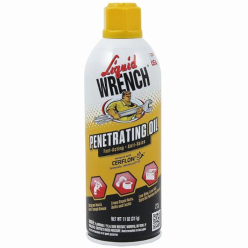 Liquid Wrench® CERFLON® L112 Anti-Seize Fast Acting Penetrating Oil, 11 oz Metal Aerosol Can, Liquid Form, Yellow, 0.9