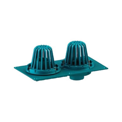 Tech Specialties™ Frank Pattern™ T-0083 Low Profile Combination Roof and Overflow Drain, 3 in Outlet, No-Hub Connection, Cast Iron Grid, Cast Iron Drain