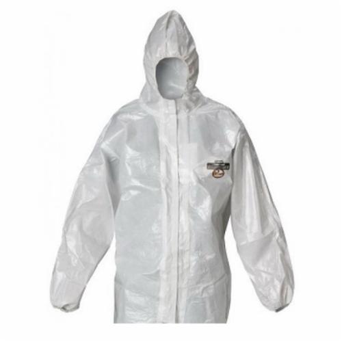 Lakeland Fire + Safety&reg; C72165-2X Protective Coverall With Respirator Fit Hood, Attached Boots and Boot Flaps, 2XL, White, ChemMax&reg; 2 (Spunbond Non-Woven), 52 to 54 in Chest, 29 in L Inseam