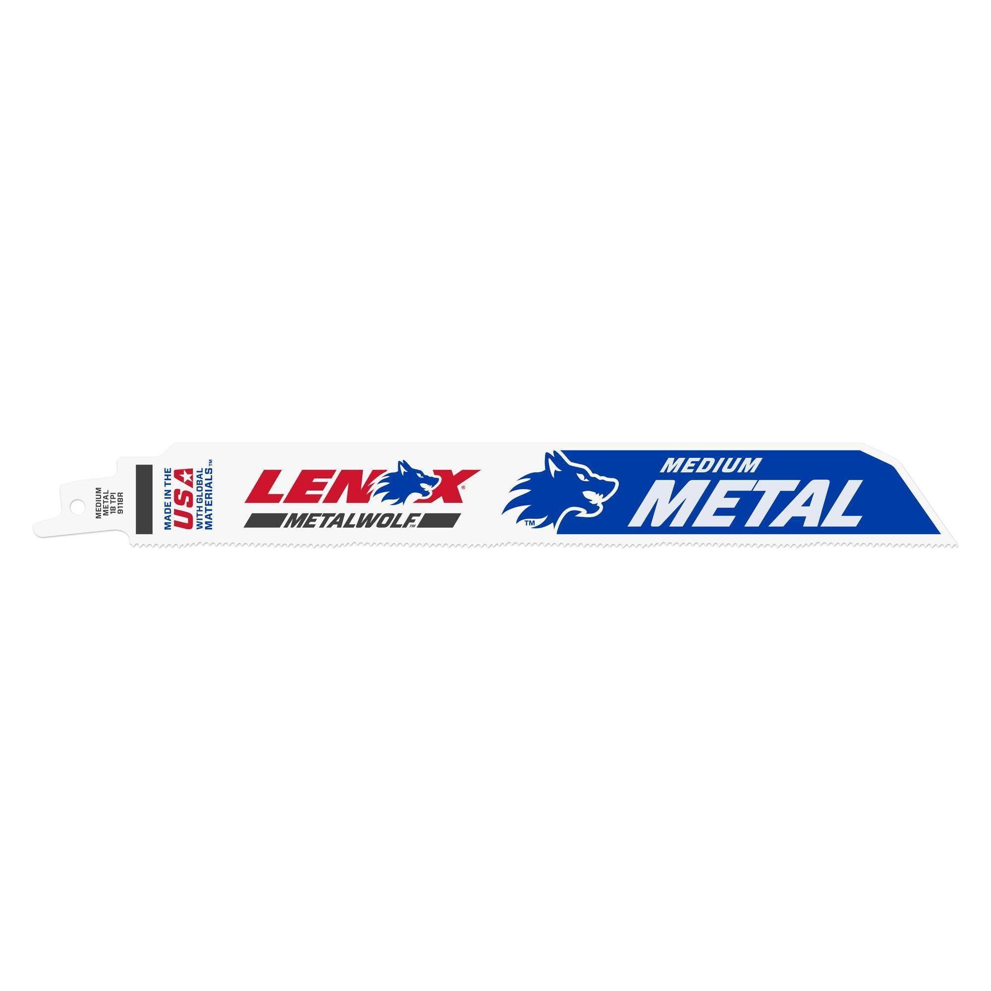 product Lenox® 203706066R5 Shatter-Resistant Reciprocating Saw Blade, 6 in L x 7/8 in W, 6 TPI, Steel Body, Universal/Toothed Edge Tang