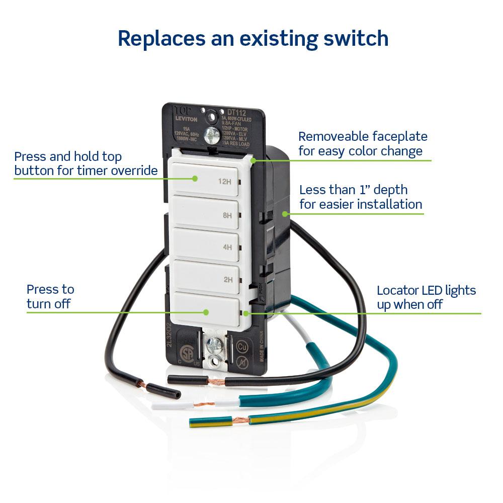 Leviton® DT112-1LW 536214
