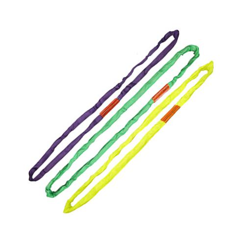 Lift-All&reg; B6E120X5 Tuflex 6-Part Flat Braid Bridle Round Sling, 5 ft L, 27000 lb, Polyster, Tan