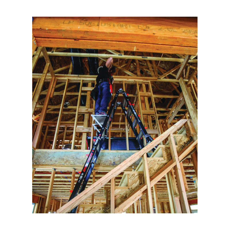 Little Giant&reg; Climb On&trade; 15147-001 Dark Horse&trade; Multi-Purpose Ladder, 8.916 ft Ladder, Type IA, Fiberglass, 300 lb Load