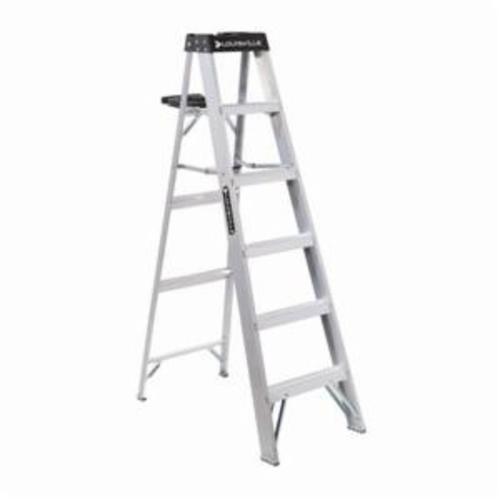 Louisville® AS1012 AS1000 Type IA Standard Step Ladder, 12 ft H Ladder, 300 lb Load, 11 Steps, Aluminum