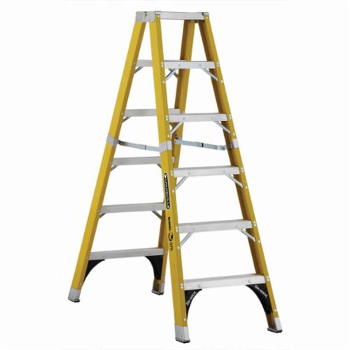 Louisville® FH1005 FH1000 Type IA Extra Heavy Duty Professional Single Shelf Extension Ladder, 5 ft H x 15-1/8 in W, 300 lb Load, 2 ft 10 in Top Step, Fiberglass