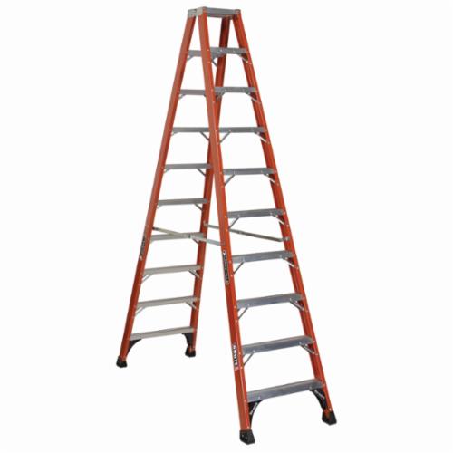 Louisville® FM1408HD FM1400HD Type IAA Non-Conductive Twin Front Step Ladder, 8 ft H Ladder, 375 lb Load, 7 Steps, Fiberglass, A14.5