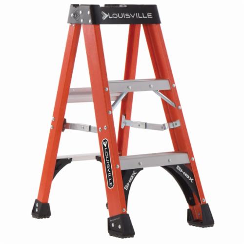 Louisville® PK130B Stepladder Shoe Kit, For Use With Louisville® AM1003, AM1004, AM1005, AM1006, AM1008, AM1010, AM1012, AM1104HD, AM1106HD, AM1108HD, AM1110HD, AM1112HD, L-2032-02, L-2032-03 and L-2032-04 Ladders, Rubber