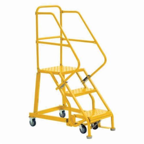 Louisville® GSX2408-X09 GSX2400 Type IA Heavy Duty Rolling Warehouse Ladder With Easy Turn Design, 6 ft 8 in Ladder, 450 lb Load, 24 in x 17 in Platform