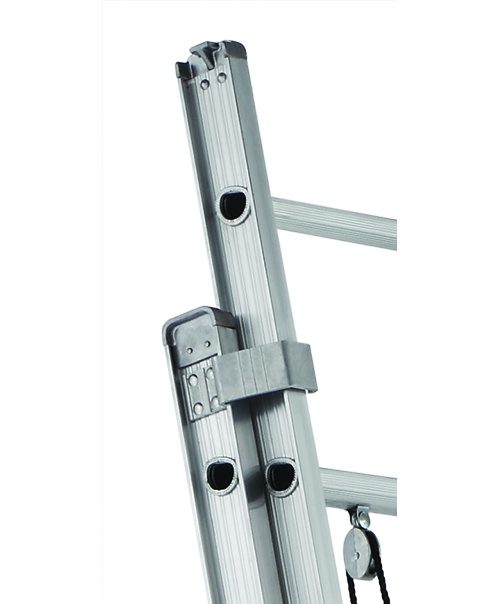 Louisville&reg; AE1224HD AE1200HD Extra Heavy Duty Multi-Section Professional Extension Ladder, 24 ft OAL, 375 lb Load, 12 in Adjustable Increments, Aluminum, Type IAA