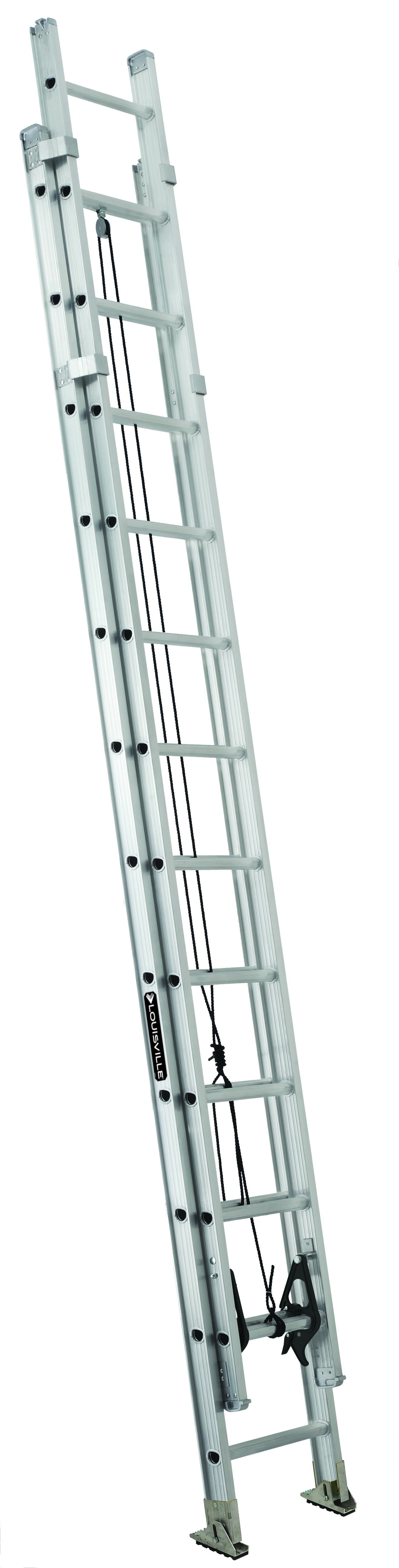 Louisville&reg; AE1224HD AE1200HD Extra Heavy Duty Multi-Section Professional Extension Ladder, 24 ft OAL, 375 lb Load, 12 in Adjustable Increments, Aluminum, Type IAA