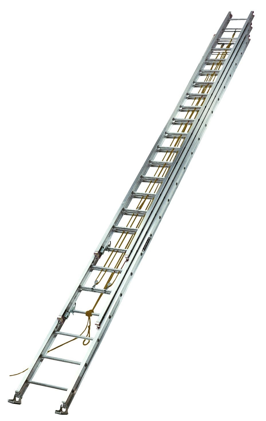 Louisville&reg; AE1660 Multi-Section Extension Ladder, 60 ft OAL, 250 lb Load, 12 in Adjustable Increments, Aluminum, Type I