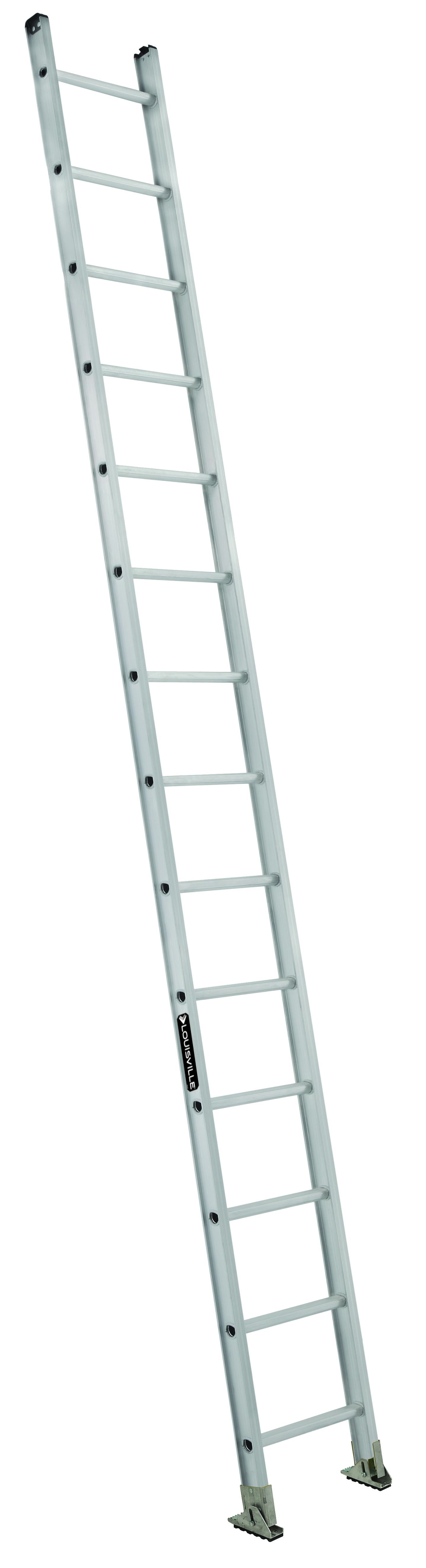 Louisville&reg; AE2114 AE2100 Extra Heavy Duty Professional Single Extension Ladder, 14 ft OAL, 300 lb Load, 12 in Adjustable Increments, Aluminum, Type IA
