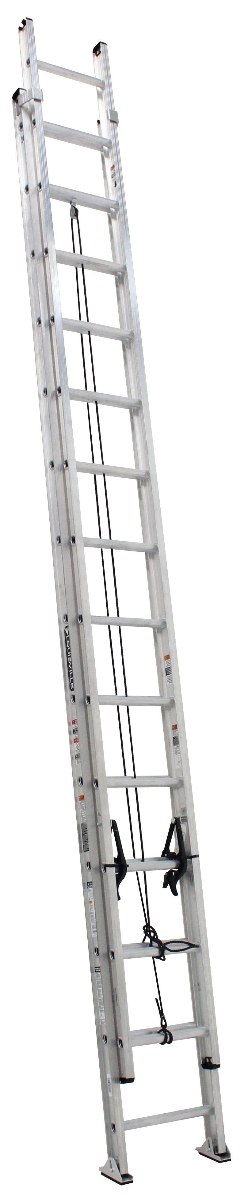 Louisville&reg; AE2228 AE2000 Multi-Section Extension Ladder, 28 ft OAL, 300 lb Load, 12 in Adjustable Increments, Aluminum, Type IA