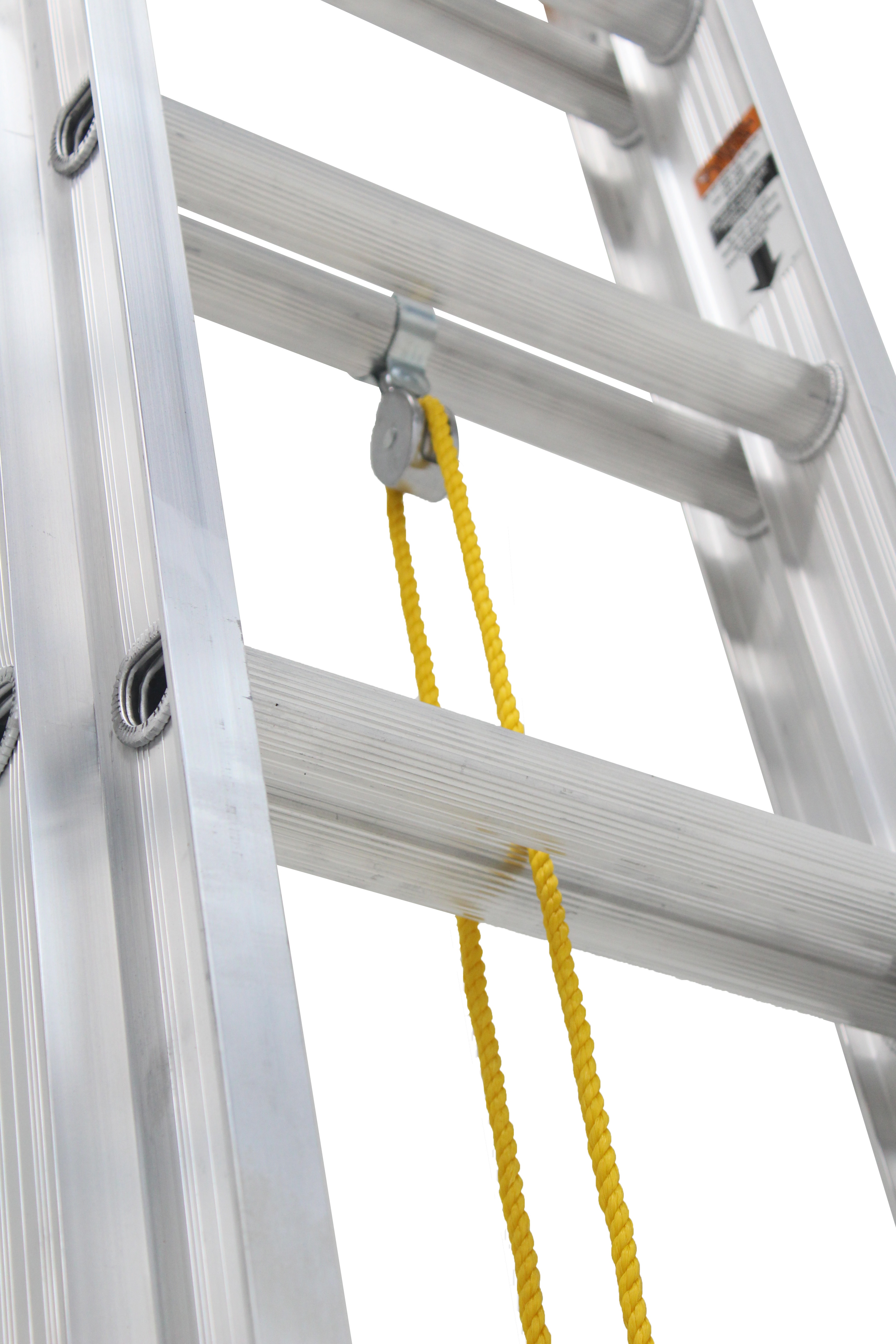 Louisville&reg; AE3240 AE3200 Multi-Section Extension Ladder, 40 ft OAL, 250 lb Load, 12 in Adjustable Increments, Aluminum, Type I