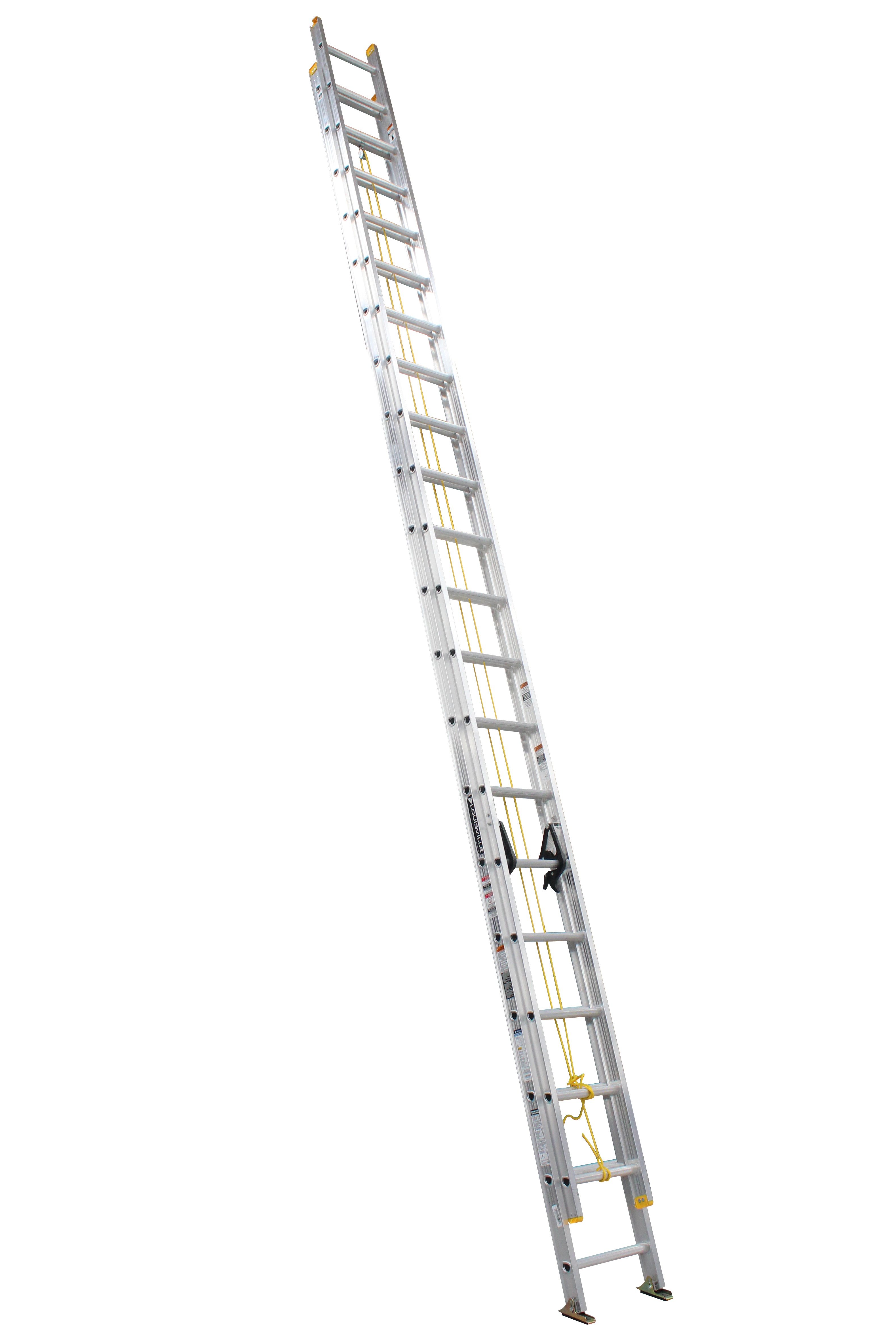 Louisville&reg; AE3240 AE3200 Multi-Section Extension Ladder, 40 ft OAL, 250 lb Load, 12 in Adjustable Increments, Aluminum, Type I