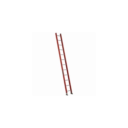 Louisville&reg; FE3112 FE3100 Extra Heavy Duty Professional Shelf Single Extension Ladder, 12 ft OAL, ANSI Code: Type IA, 300 lb Load, Fiberglass, 12 in Adjustable Increments