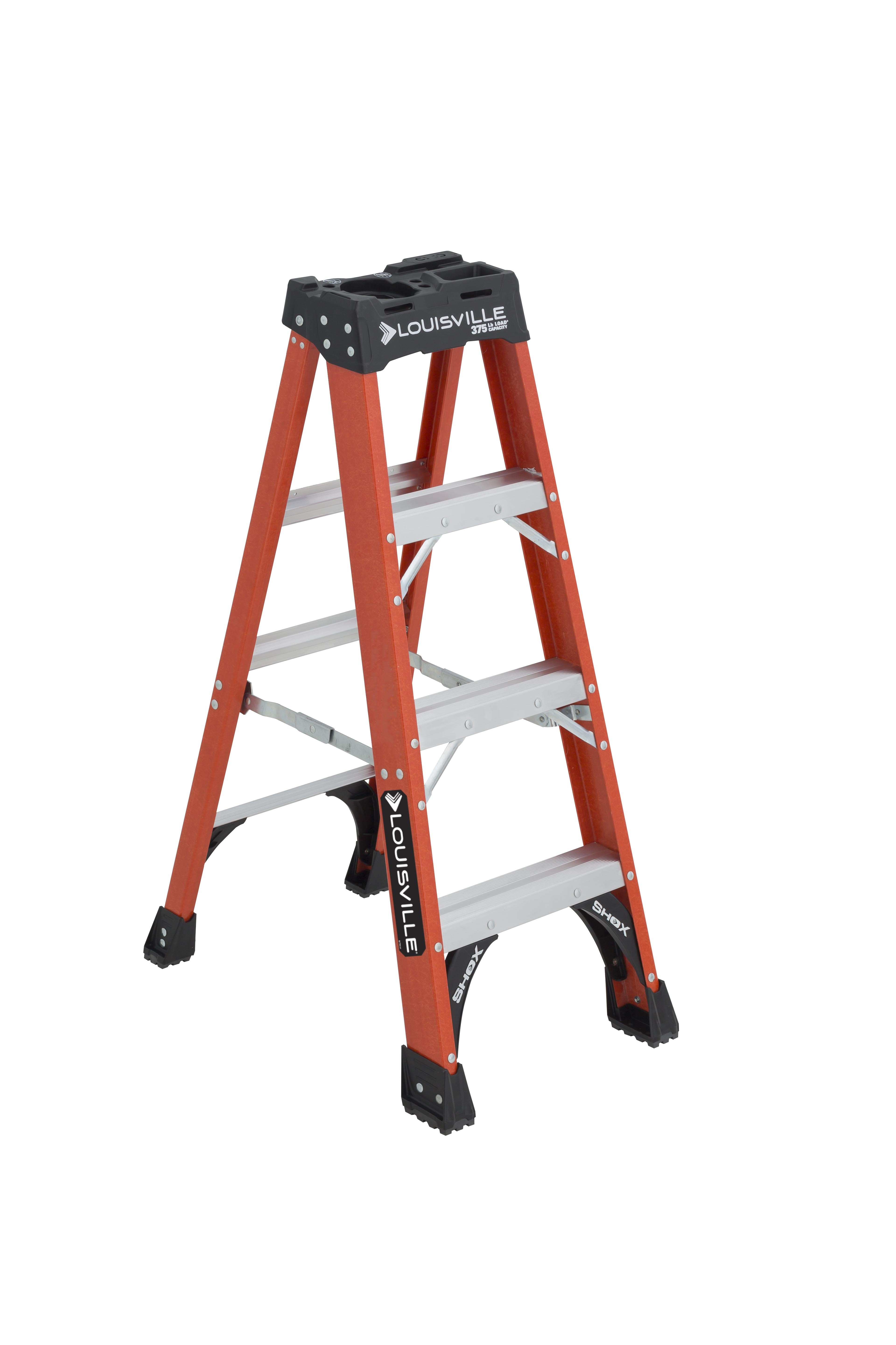 Louisville&reg; FP1406HD FP1400 Extra Heavy Duty Non-Conductive Professional Platform Stepladder, 6 ft Ladder, 375 lb Load, 5 ft 8 in x 15 in x 17 in Platform, A14.5, Type IAA, Fiberglass