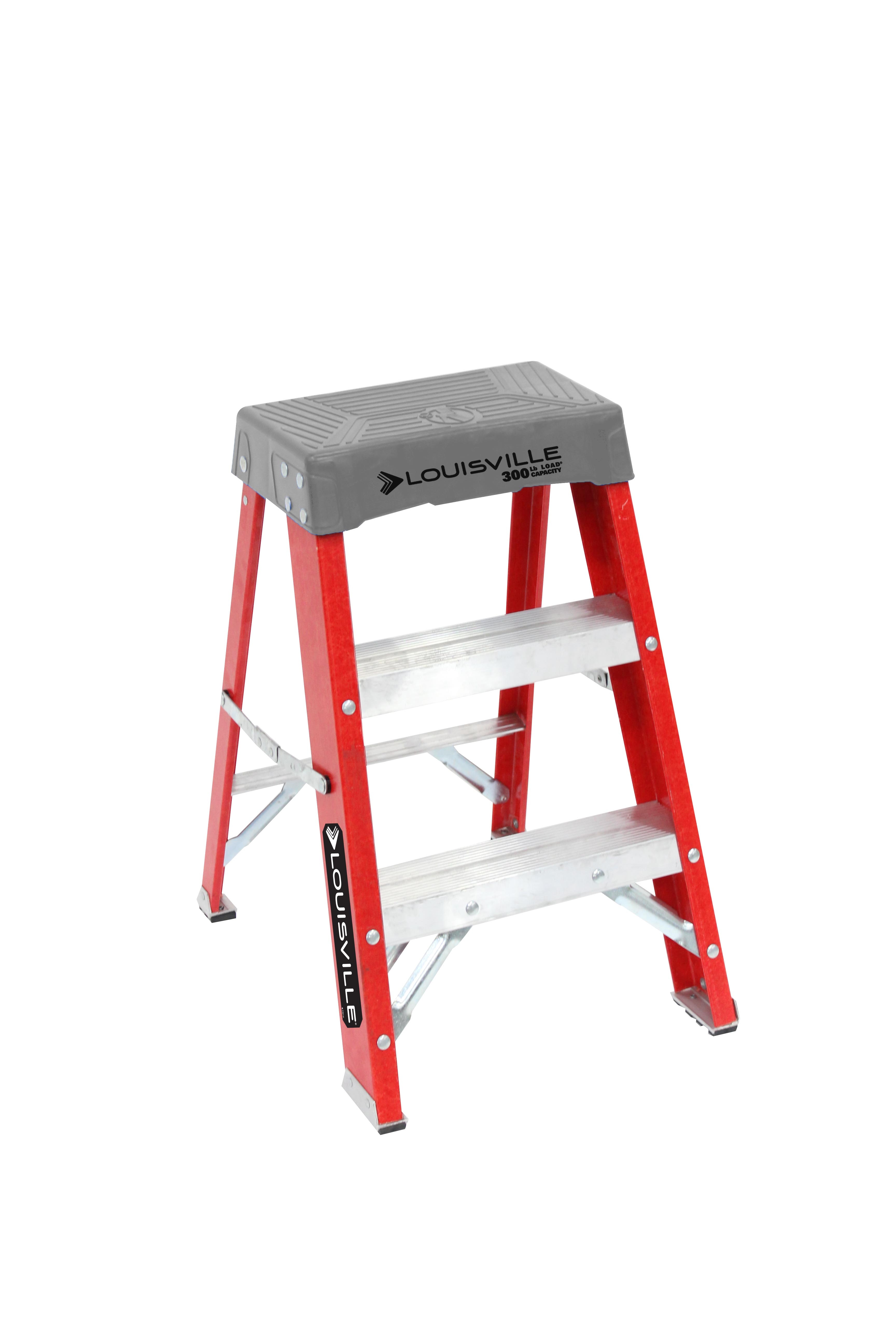Louisville&reg; FM1408HD FM1400HD Type IAA Non-Conductive Twin Front Step Ladder, 8 ft H Ladder, 375 lb Load, 7 Steps, Fiberglass, A14.5