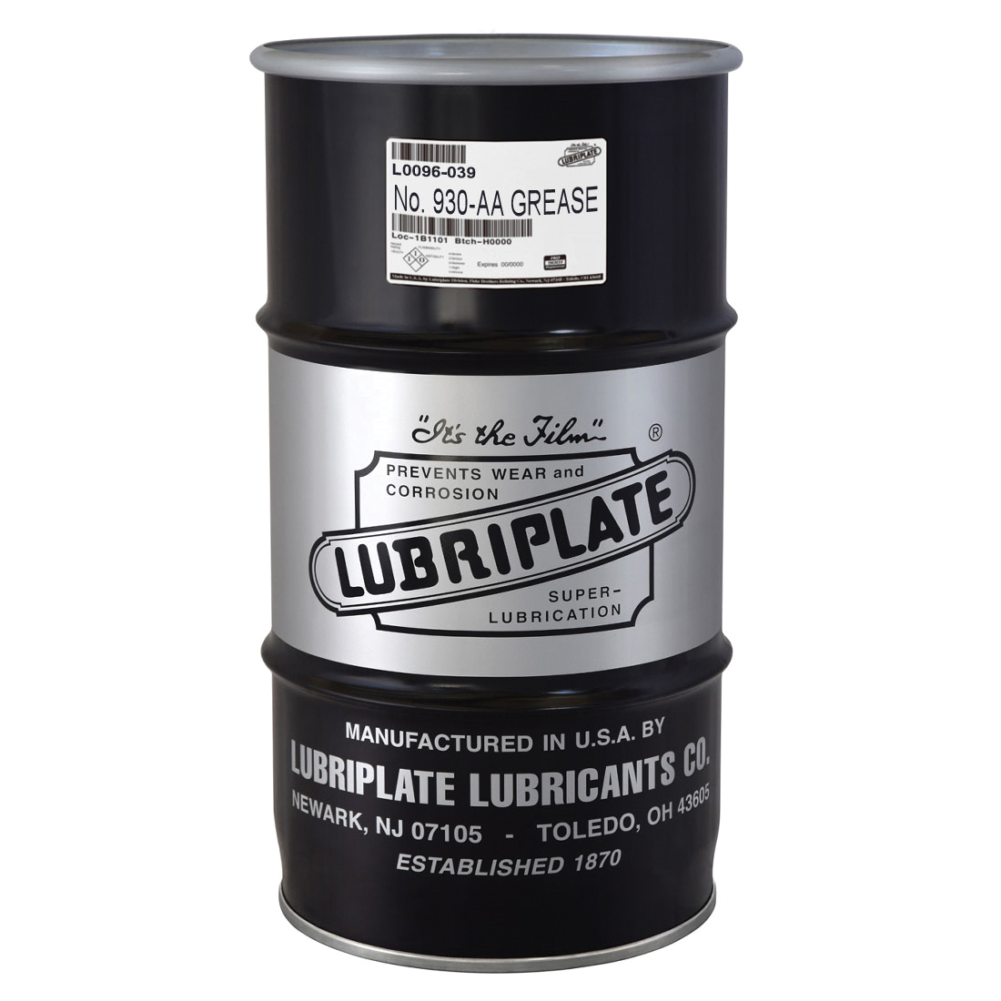 Lubriplate&reg; L0096-039 930-AA Multi-Purpose Grease, 120 lb Drum, Solid, Off-White, 0 to 370 deg F