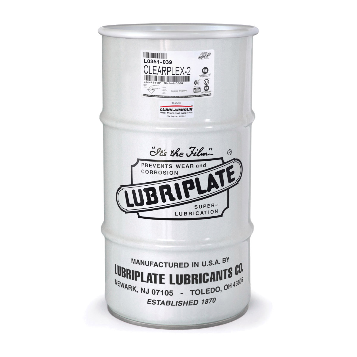 Lubriplate® L0034-092 No 105 Multi-Purpose Grease, 10 oz Tube, Solid, Off-White, 170 deg F