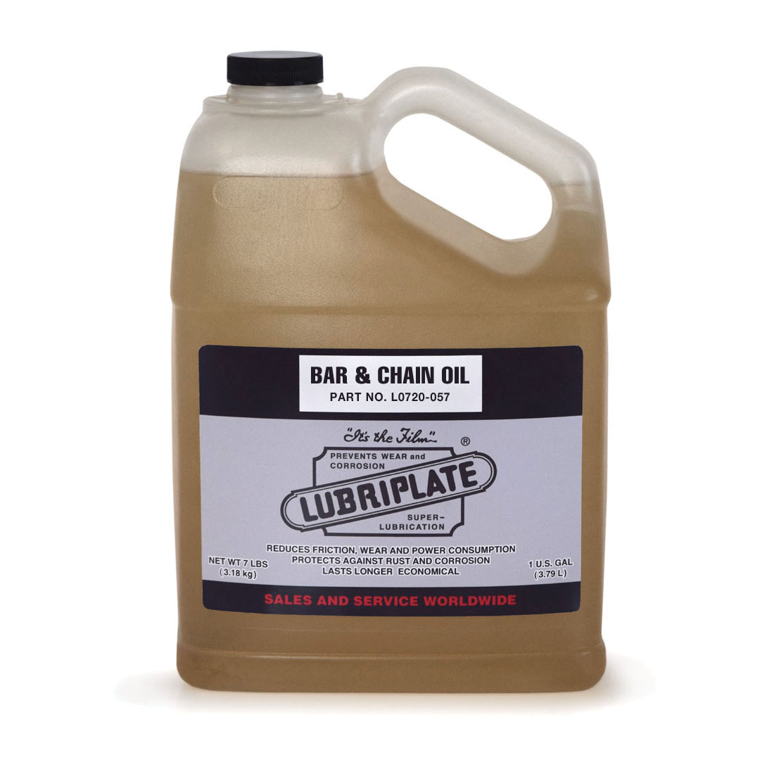 Lubriplate&reg; L0720-057 Anti-Wear Chain and Cable Lubricant, 1 gal Jug, Liquid Form, Amber, 0.88