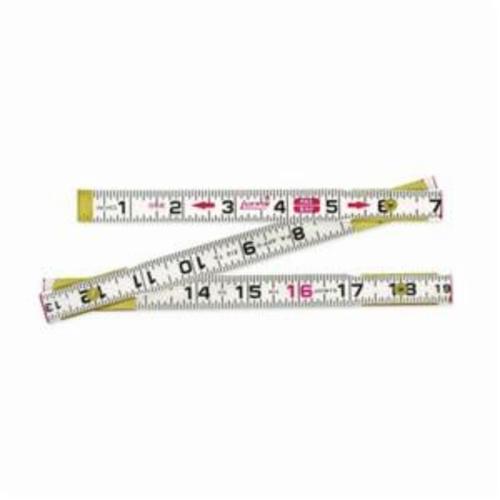 product CRESCENT Lufkin® 066FN Red End® Flat Reading Rule, Graduations 16ths, 6 ft L, Wood