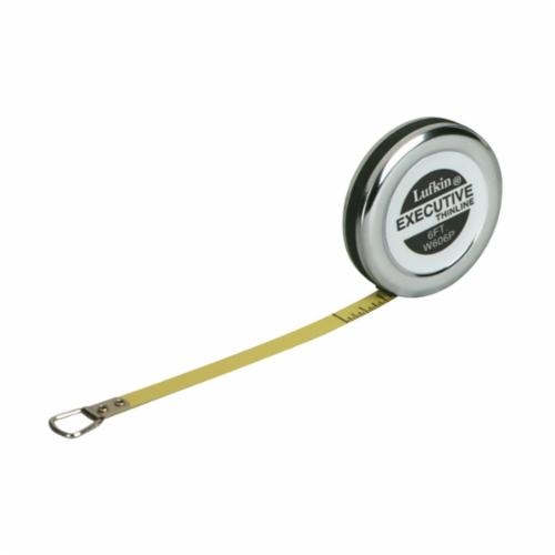 Crescent® W606P Executive® Pocket Tape Measure, 6 ft L x 1/4 in W Blade, Steel Blade, 1/64ths Graduation