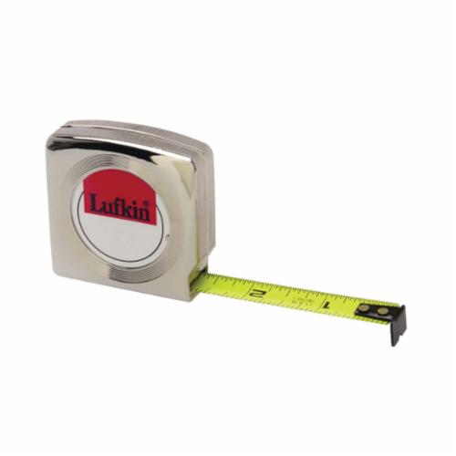 product CRESCENT Lufkin® W9210 Tape Measure, 10 ft L x 1/2 in W Blade, Steel Blade, Feet and Inches to 1/16th Top Edge, Inches to 1/16th Bottom Edge, First 12 in to 1/32nds Graduation