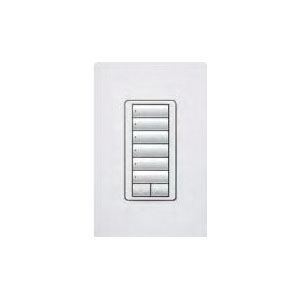 Lutron HQWD-W6BRL-WH Wall Mount 6 Button with Raise/Lower Keypad - White  for sale online