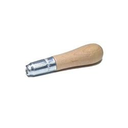 Lutz File T6 Skroo-Zon® File Handle, 1-1/4 in Dia Handle, 4-1/2 in L, File Size Compatibility 10 in File, Hard Wood