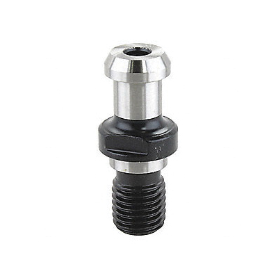 Lyndex-Nikken PS-130E JIS Style Retention Knob/Pull Stud With P-9 O-Ring Lapped Face, M12 P-1.75 Thread, 60 deg, 0.43 in Dia Knob, BT30 Taper