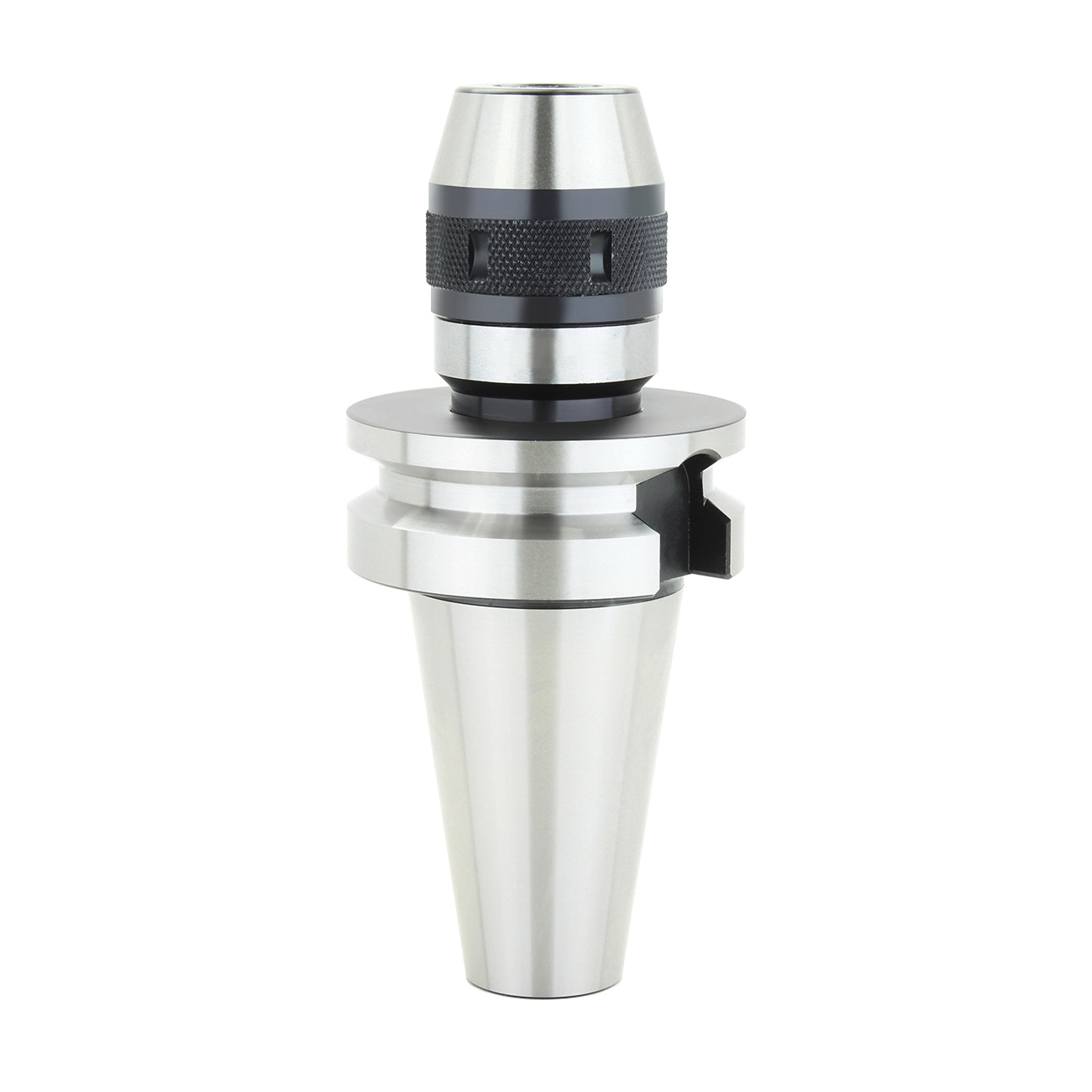 Lyndex-Nikken BT40-NPU13-80 Drill Chuck With Coolant Through, 1/2 in Capacity, BT40 Mounting, Ball Bearing, NPU13 Keyless Key
