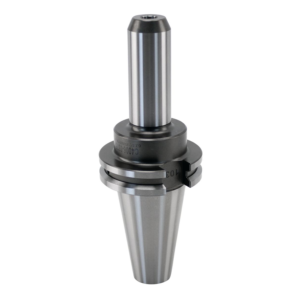 Lyndex-Nikken C4006-0375-4.00 C4006 Standard End Mill Holder, 3/8 in Dia Hole, CAT Taper Shank, CAT40 Taper, 1 in Dia Nose, 4 in Projection