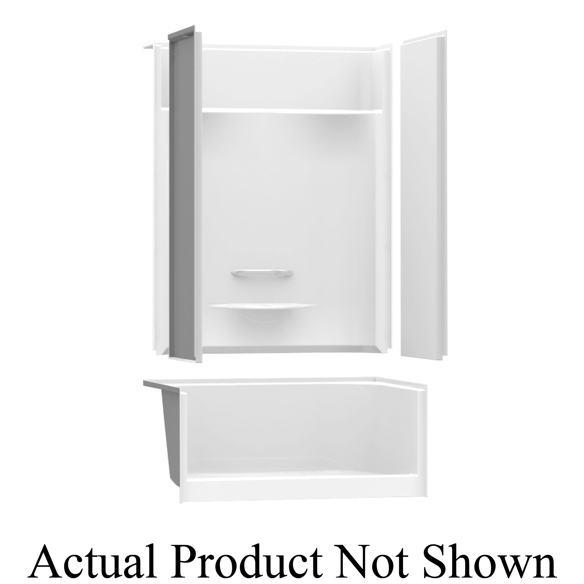 Ella Sleek 66 x 36 Acrylic Freestanding Center Drain Bathtub