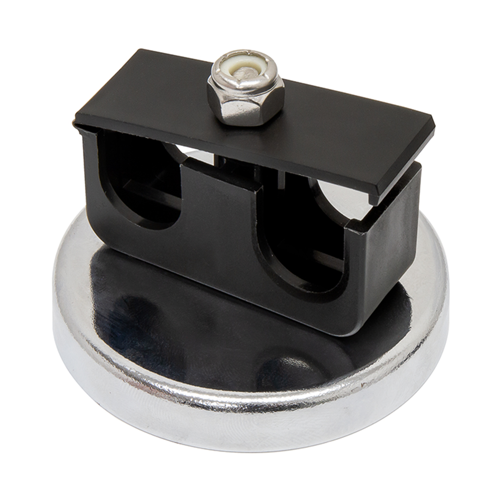 MAG-MATE® MX2000JH Magnetic Universal J-Hook, 2.03 in Dia x 5 in L, 42 lb Capacity, Stainless Steel