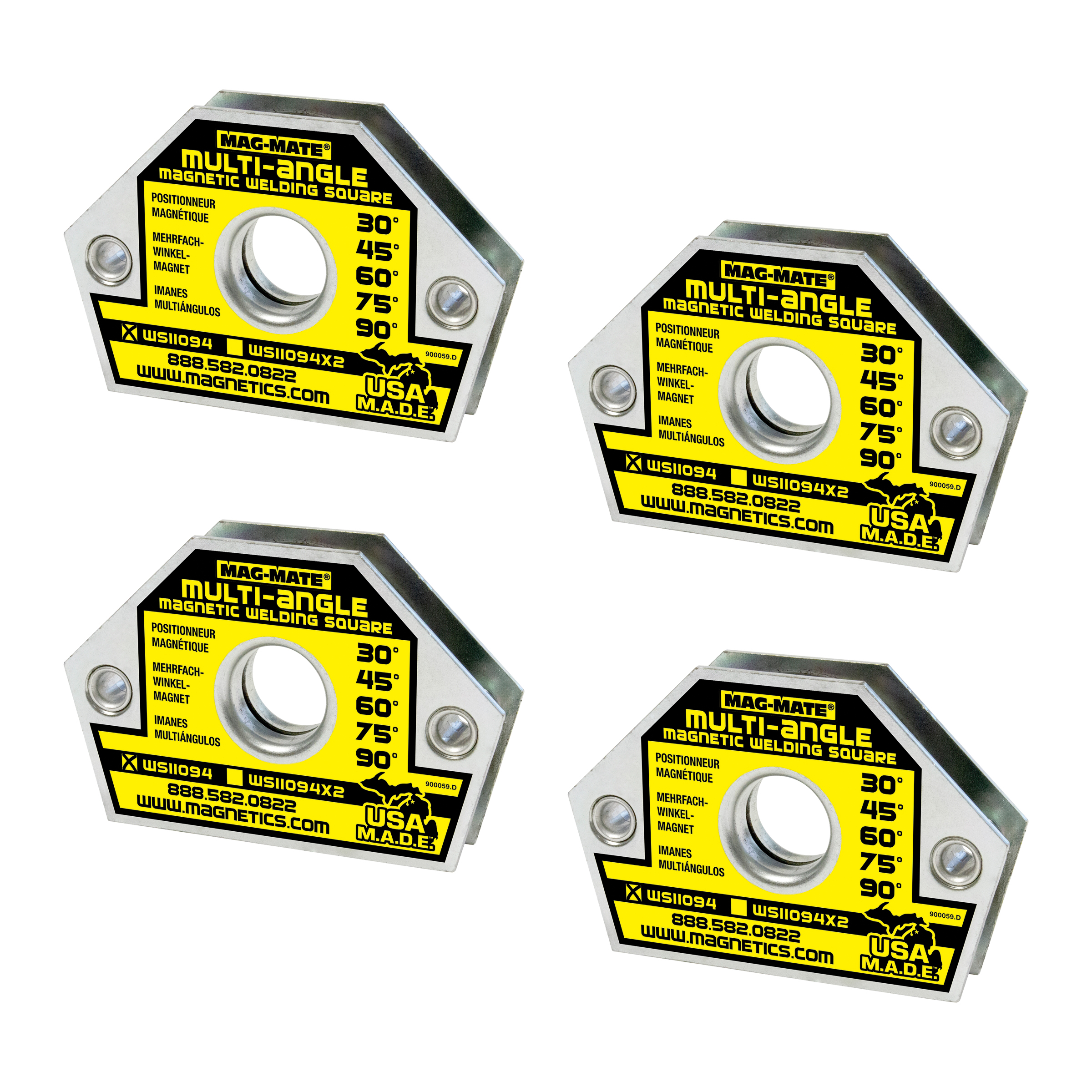 MAG-MATE® WS100PK02 Pocket Rightweld Magnetic Welding Square, Steel