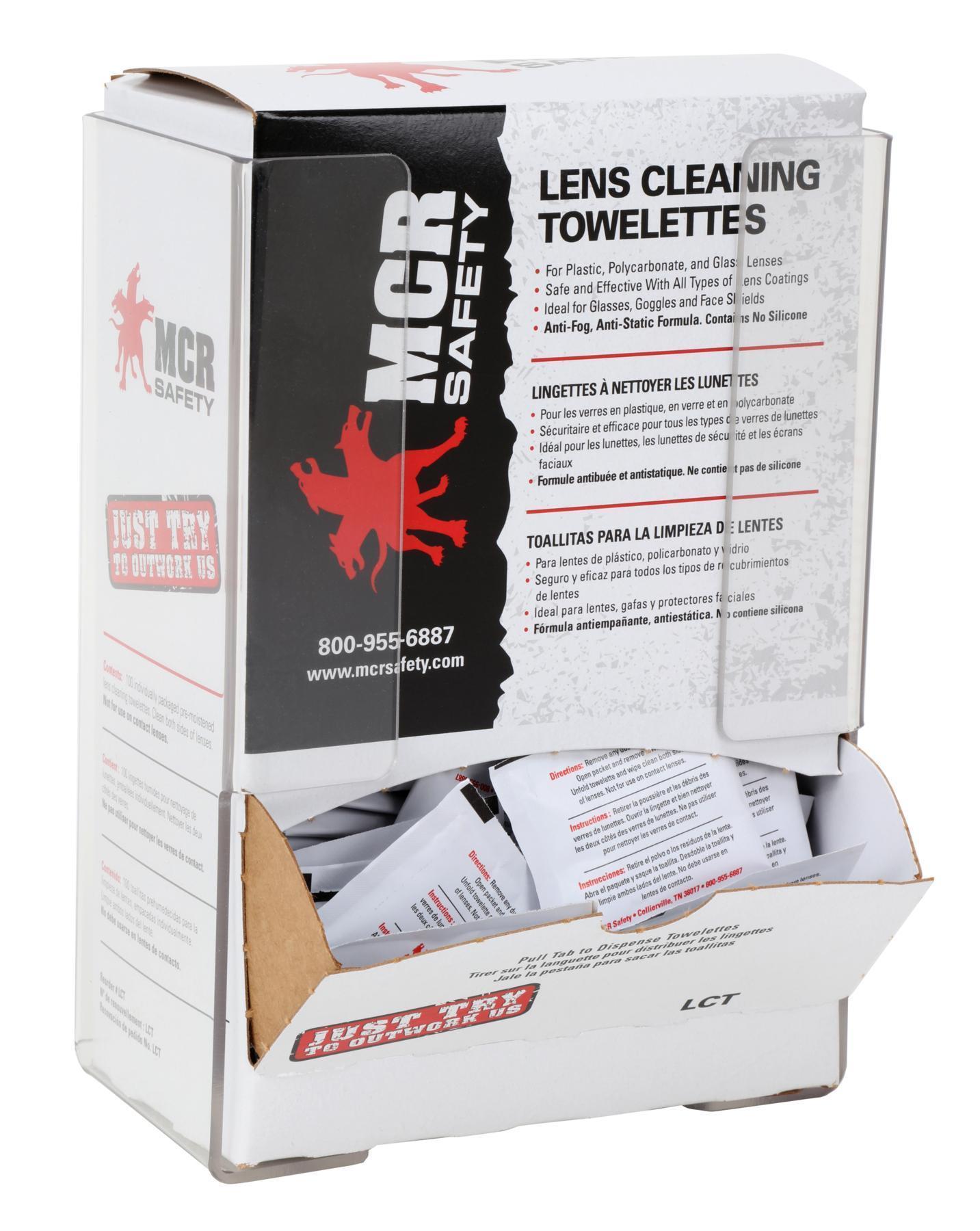 MCR Safety 100GT Dual Purpose Dispenser Box, PETG, Clear