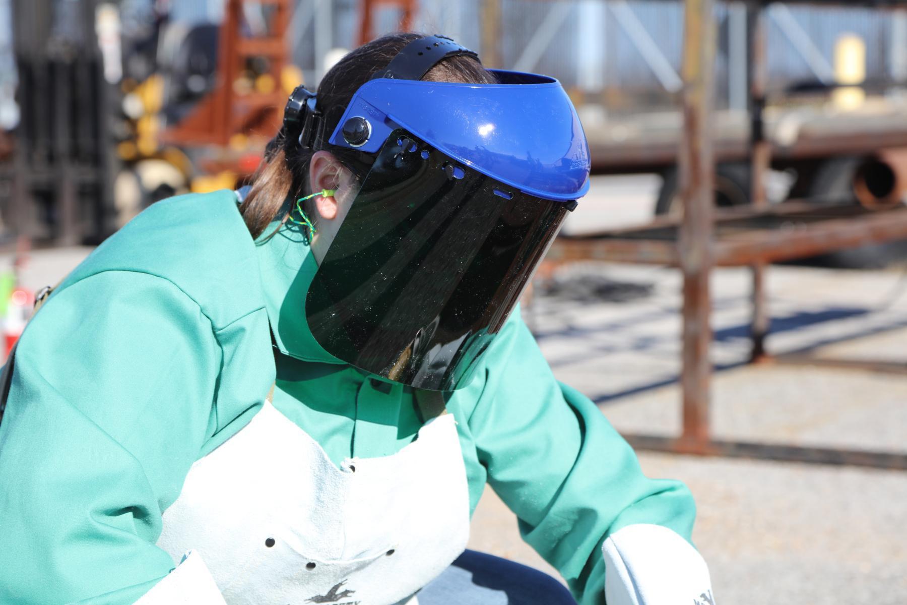 MCR Safety 103541 Headgear Face Sheild, Blue/Clear, Polycarbonate, Ratchet Adjustment