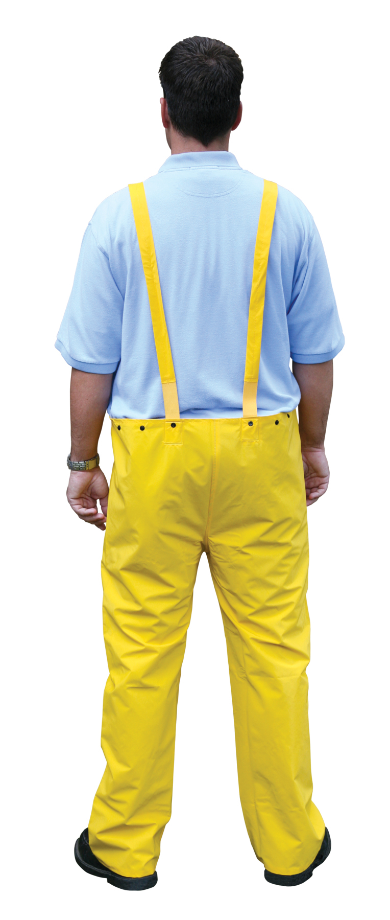 MCR Safety 200BPS Classic 200BP Waterproof Rainwear Bib Pant, S, Yellow, 0.35 mm PVC/Polyester, 26-1/2 in L Inseam