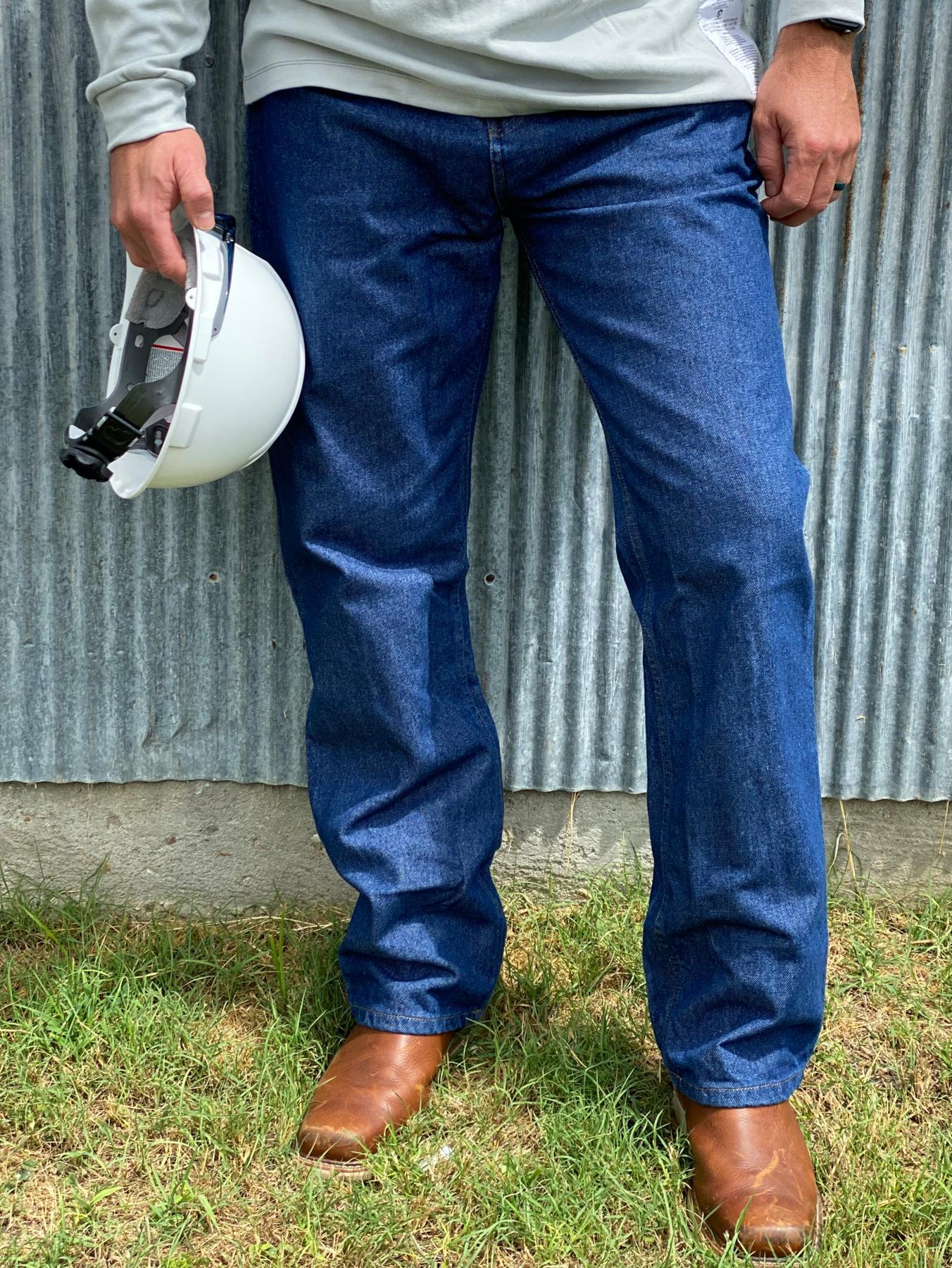 MCR Safety P1D3030 Max Comfort&trade; P1D Heavyweight Electrical Protection Jeans, 30 in Waist, 30 in L Inseam, Indigo Blue, Cotton Denim/FR Nomex&reg;