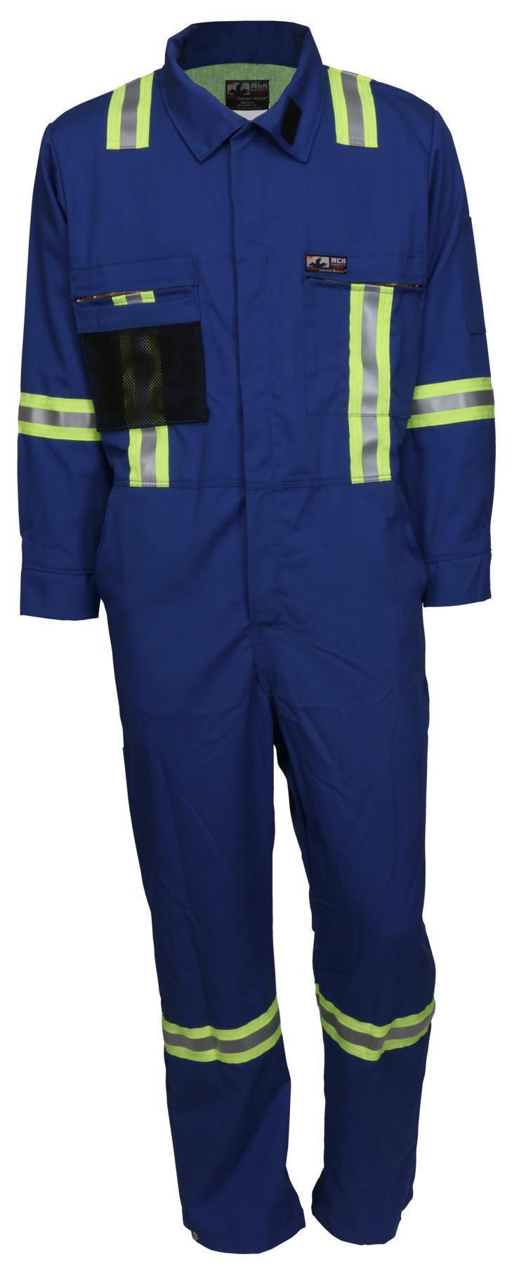 MCR Safety SBC203558T Summit Breeze&reg; SBC2035 Long Sleeve Coverall, Tall, Royal Blue, Cotton, 58 in Chest