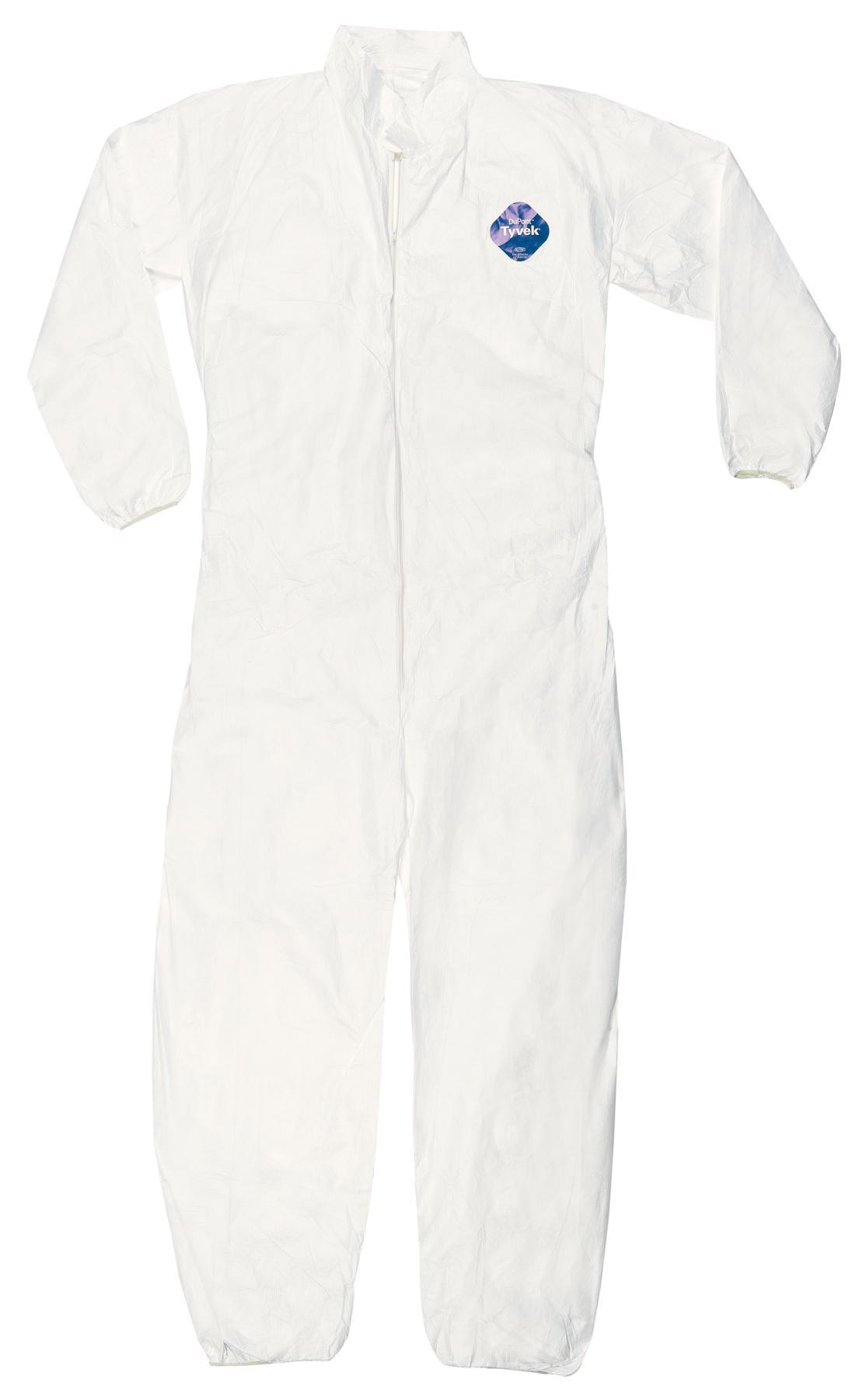 MCR Safety TY125SX4 Disposable Garment With Open Sleeves and Open Ankle, 4XL, White, DuPont&trade; Tyvek&reg;, 66 in Chest, 34 in L Inseam