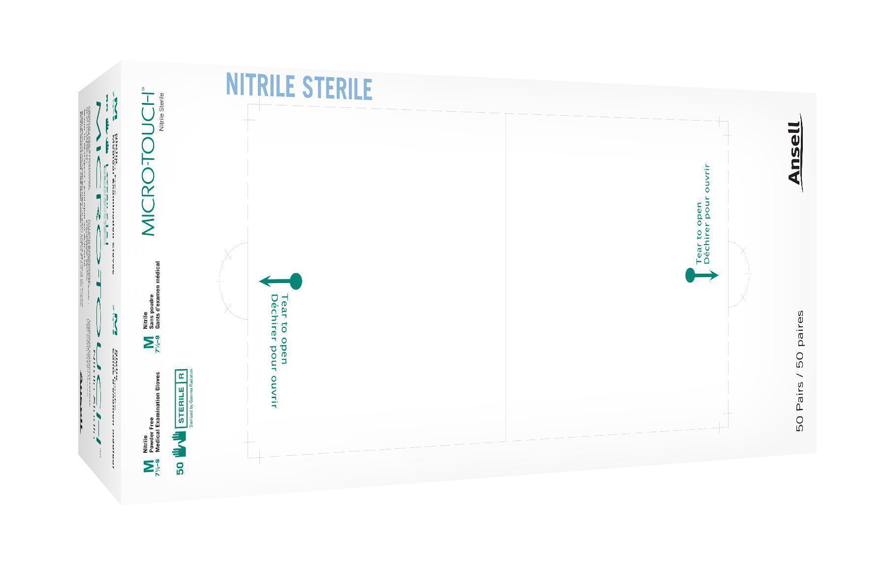 MICRO-TOUCH&reg; 6034154 Extended Cuff Exam Glove, XL, Blue, 11.6 in L, Powder-Free, 4.3 mil THK, Ambidextrous Hand